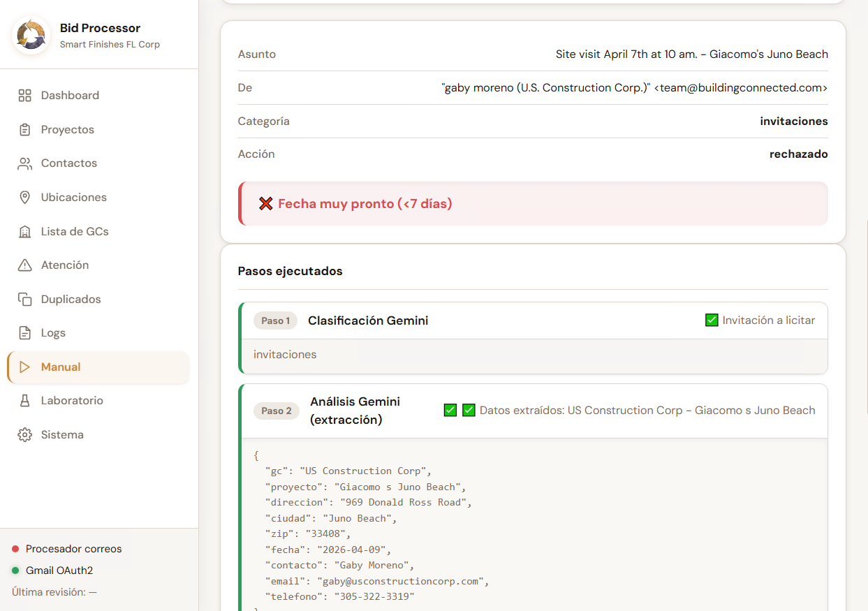 Bid Processor with Gemini AI